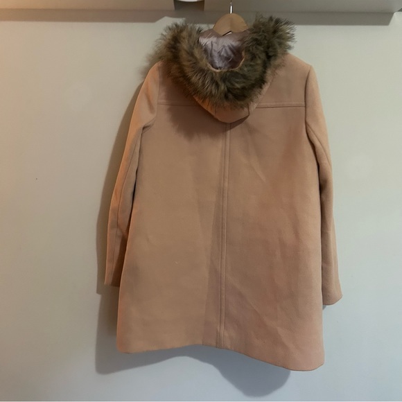 J Crew Factory Vail Parka Coat in Blush with Faux Fur Collar 10 - Picture 4 of 8
